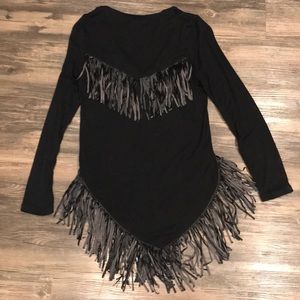 Fringe duster/cardigan size small